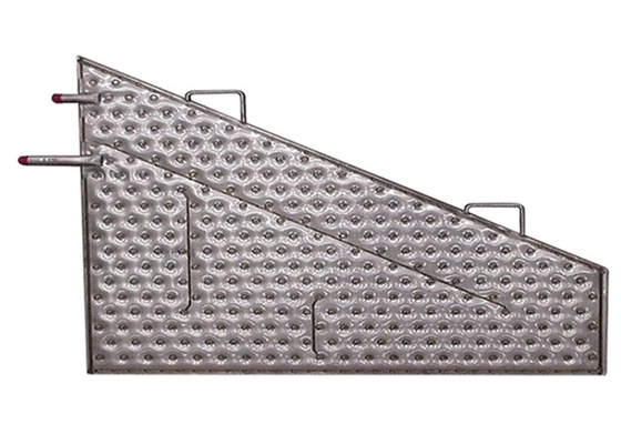 1.5x2m soldeerde de Dubbele Muur Plaattype van de PlaatWarmtewisselaar Ingedeukte Evaporator